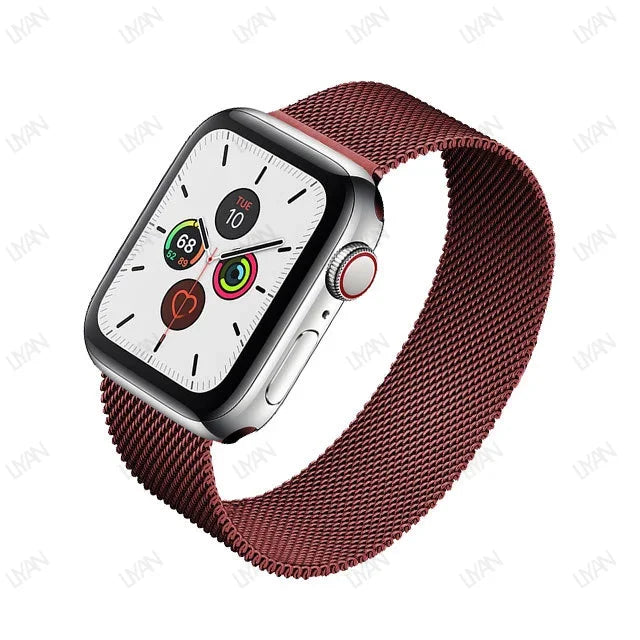 Laço milanês para apple watch band 44mm 45mm 40mm 41mm 46-42mm orgulho pulseira iwatch série 9 8 7 6 se 5 4 10 ultra 2 49mm cinta