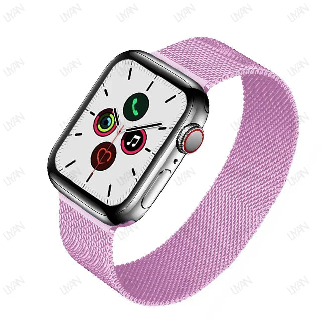 Laço milanês para apple watch band 44mm 45mm 40mm 41mm 46-42mm orgulho pulseira iwatch série 9 8 7 6 se 5 4 10 ultra 2 49mm cinta