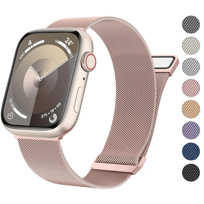 Laço milanês para apple watch band 44mm 45mm 40mm 41mm 46-42mm orgulho pulseira iwatch série 9 8 7 6 se 5 4 10 ultra 2 49mm cinta