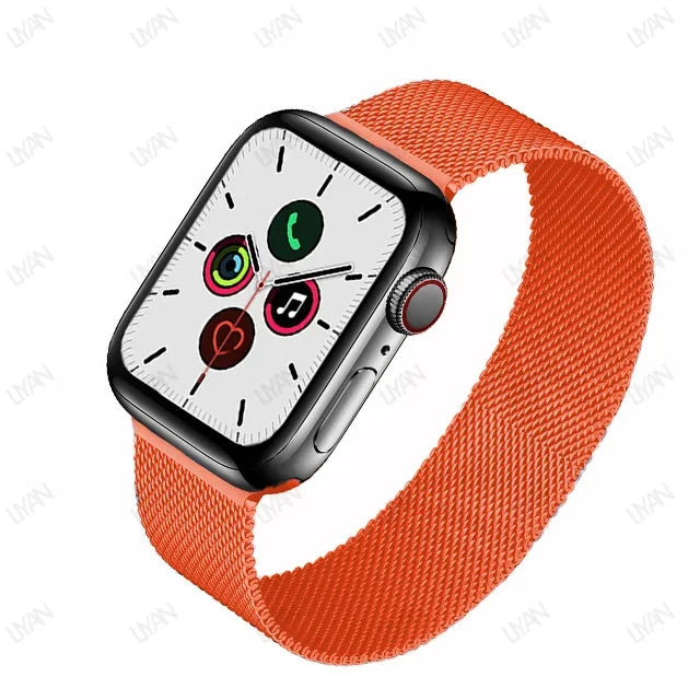 Laço milanês para apple watch band 44mm 45mm 40mm 41mm 46-42mm orgulho pulseira iwatch série 9 8 7 6 se 5 4 10 ultra 2 49mm cinta